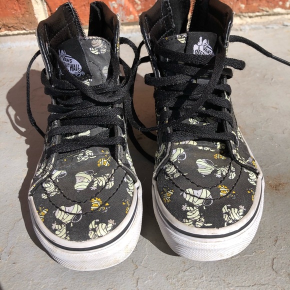 Vans SK8 Hi Zip Peanuts Glow Mummies kids 11 - Picture 2 of 8